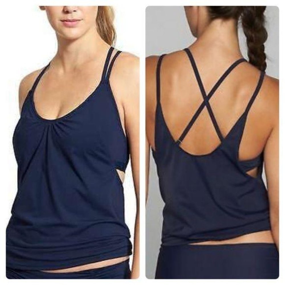 Athleta Easy Tankini Blousy Swim Top 38 B/C